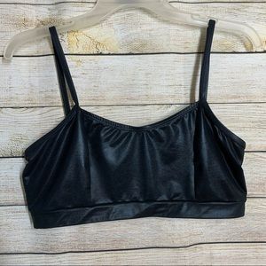 Faux Leather Bra Top